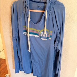 Salt Creek Women's Blue Hooded Pullover Sweater